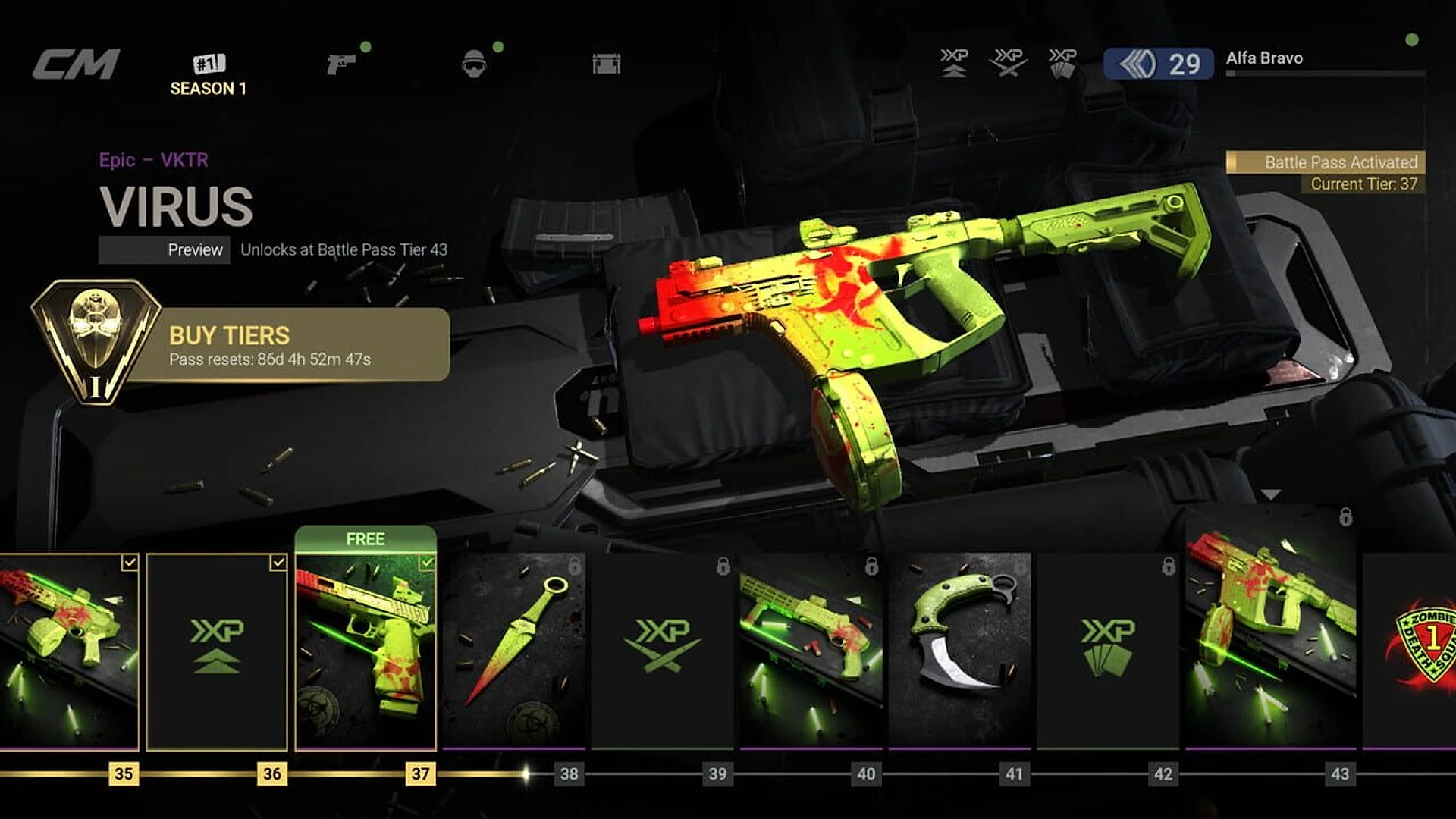 Combat Master weapons laid out for a PMC loadout comparison